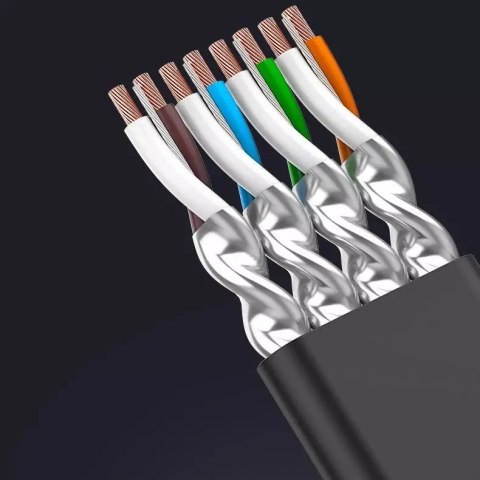 UGreen Płaski kabel UGREEN przewód internetowy sieciowy Ethernet patchcord RJ45 Cat 7 STP LAN 10 Gbps 10 m czarny (NW106 11265) UGreen Płaski kabel UGREEN przewód internetowy sieciowy Ethernet patchcord RJ45 Cat 7 STP LAN 10 Gbps 10 m czarny (NW106 11265)