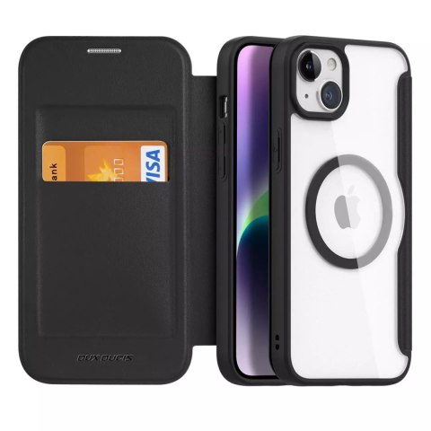 Dux Ducis Etui Dux Ducis Skin X Pro do Apple iPhone 15 Plus magnetyczny pokrowiec MagSafe z klapką - czarny Dux Ducis Etui Dux Ducis Skin X Pro do Apple iPhone 15 Plus magnetyczny pokrowiec MagSafe z klapką - czarny