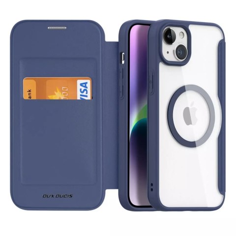 Dux Ducis Etui Dux Ducis Skin X Pro do Apple iPhone 15 Plus magnetyczny pokrowiec MagSafe z klapką - niebieski Dux Ducis Etui Dux Ducis Skin X Pro do Apple iPhone 15 Plus magnetyczny pokrowiec MagSafe z klapką - niebieski