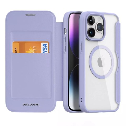 Dux Ducis Etui Dux Ducis Skin X Pro do Apple iPhone 15 Pro Max magnetyczny pokrowiec MagSafe z klapką - fioletowe Dux Ducis Etui Dux Ducis Skin X Pro do Apple iPhone 15 Pro Max magnetyczny pokrowiec MagSafe z klapką - fioletowe