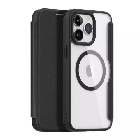 Dux Ducis Etui Dux Ducis Skin X Pro do Apple iPhone 15 Pro magnetyczny pokrowiec MagSafe z klapką - czarny Dux Ducis Etui Dux Ducis Skin X Pro do Apple iPhone 15 Pro magnetyczny pokrowiec MagSafe z klapką - czarny