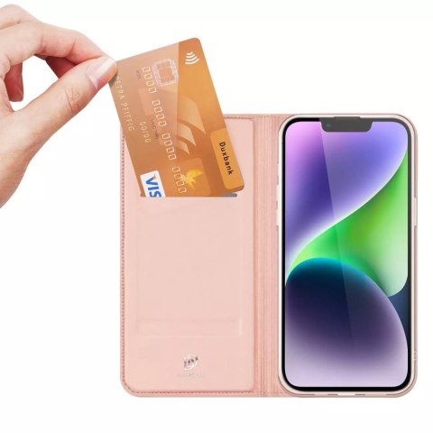 Dux Ducis Etui do iPhone 15 Plus pokrowiec z klapką i portfelem Dux Ducis Skin Pro - różowe Dux Ducis Etui do iPhone 15 Plus pokrowiec z klapką i portfelem Dux Ducis Skin Pro - różowe