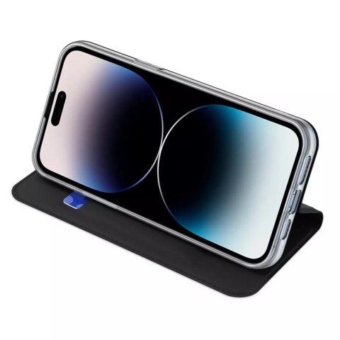 Dux Ducis Etui do iPhone 15 Pro Max pokrowiec z klapką i portfelem Dux Ducis Skin Pro - czarne Dux Ducis Etui do iPhone 15 Pro Max pokrowiec z klapką i portfelem Dux Ducis Skin Pro - czarne