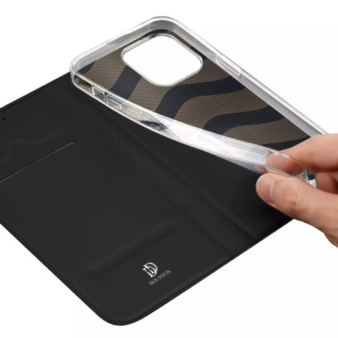 Dux Ducis Etui do iPhone 15 Pro Max pokrowiec z klapką i portfelem Dux Ducis Skin Pro - czarne Dux Ducis Etui do iPhone 15 Pro Max pokrowiec z klapką i portfelem Dux Ducis Skin Pro - czarne