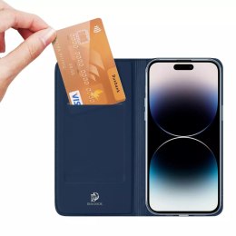 Dux Ducis Etui do iPhone 15 Pro Max pokrowiec z klapką i portfelem Dux Ducis Skin Pro - niebieski